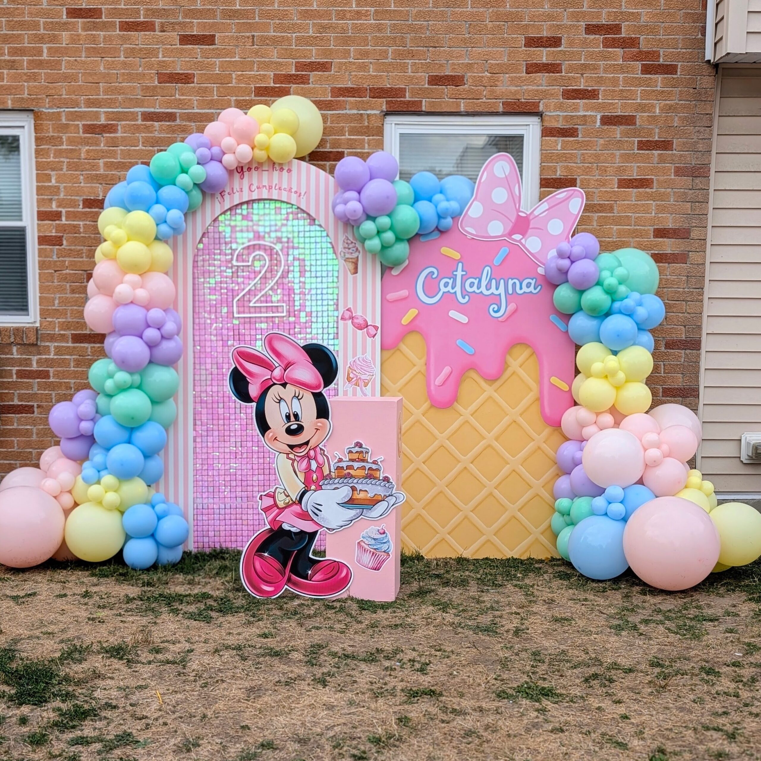 Minnie Mouse Two Backdrop