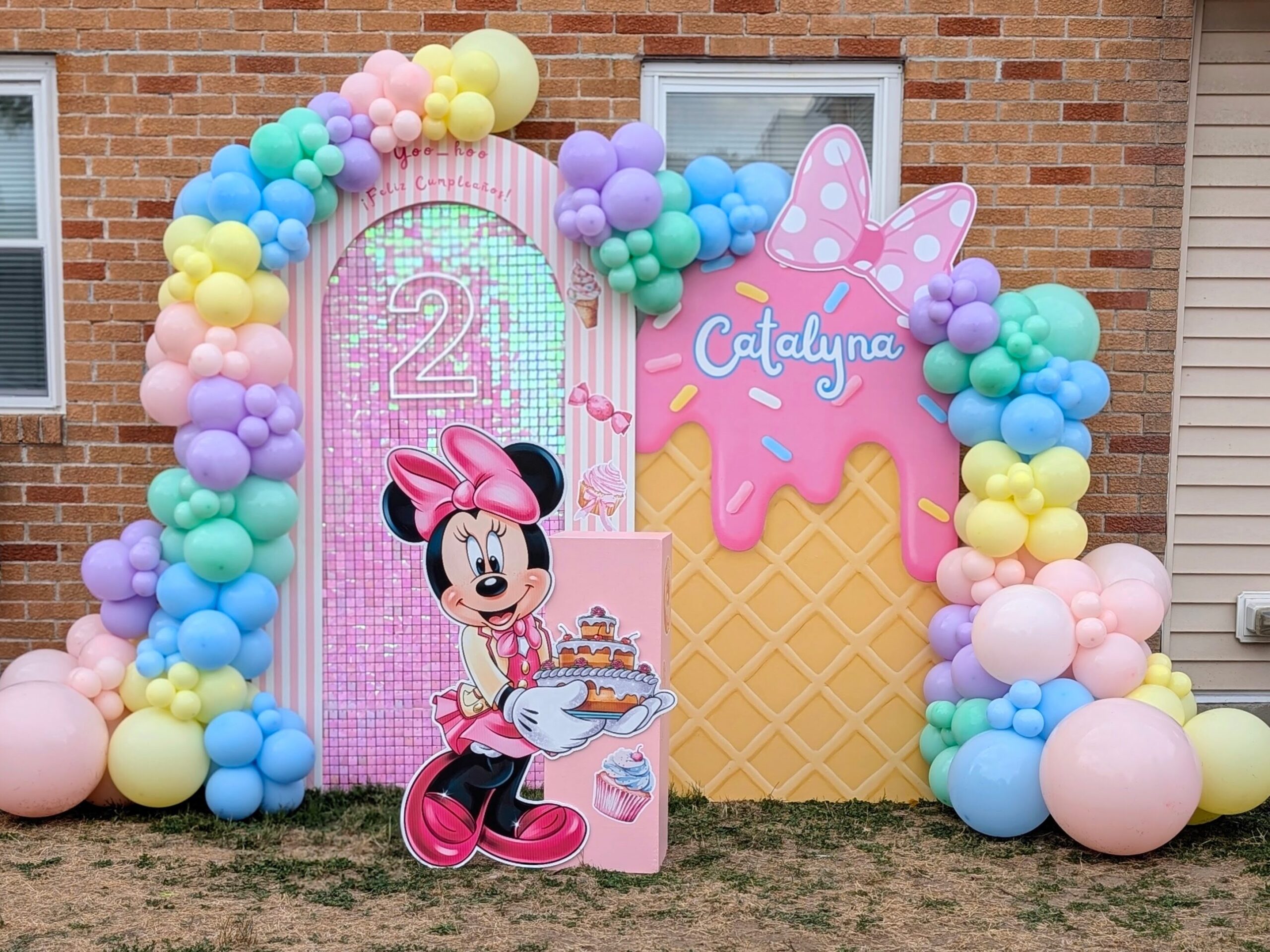 Minnie Mouse Two Backdrop