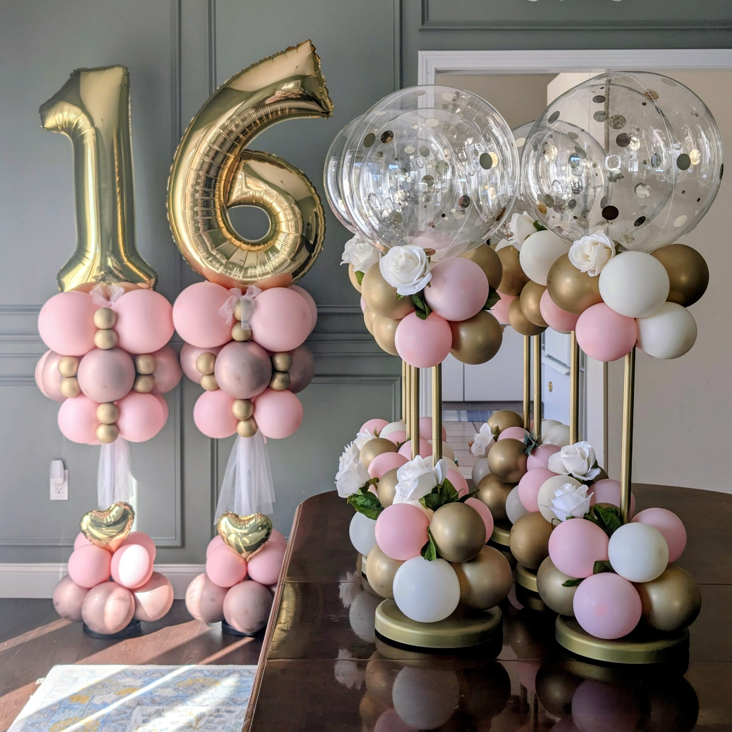 Balloon towers and centerpieces